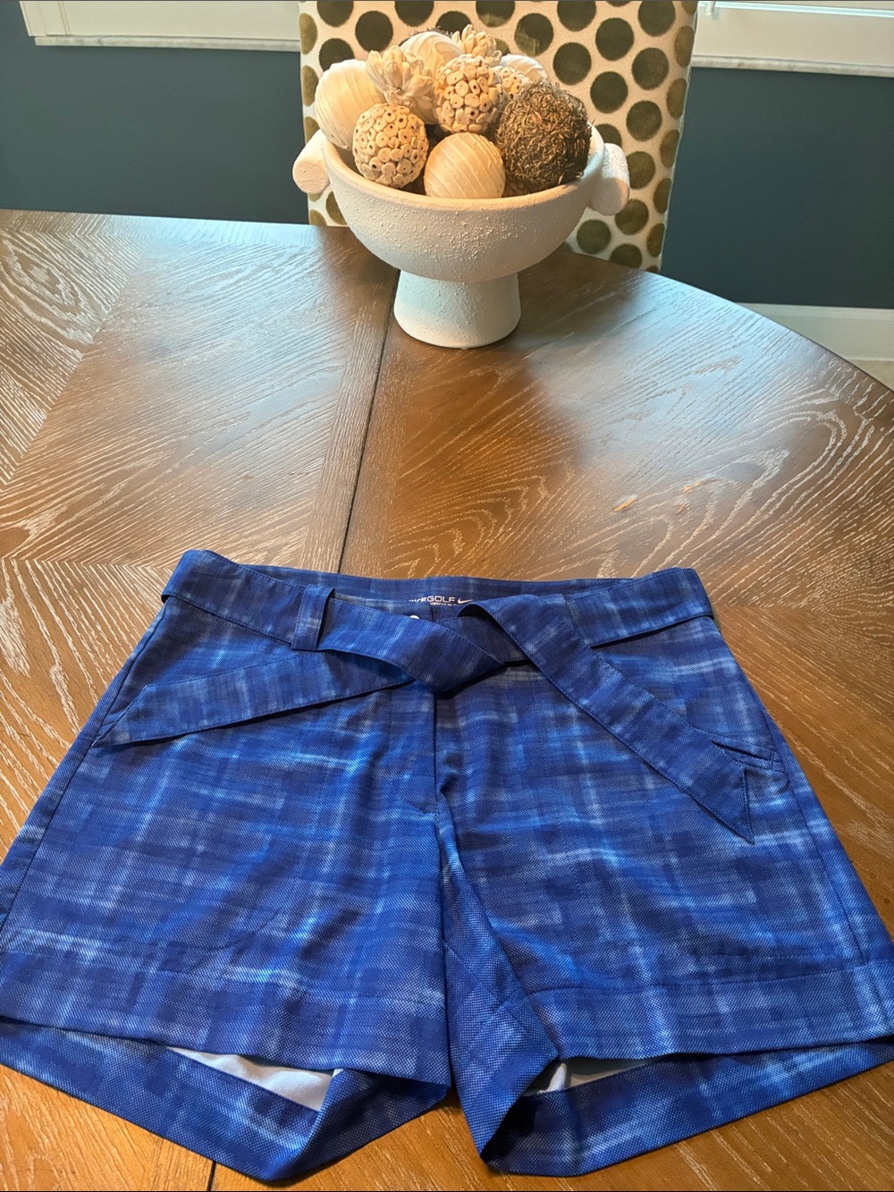 Nike Blue Plaid Women’s Shorts